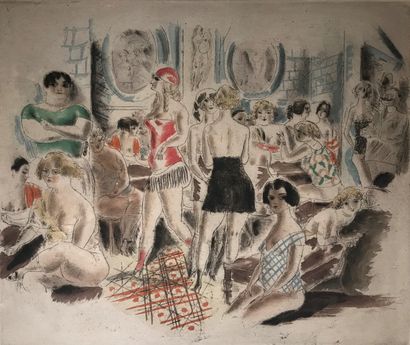 Ecole Française du XXe siècle :
MAISON CLOSE.
Gravure...