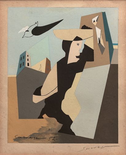Léopold SURVAGE (1879-1968) :
PORTEUSE ET...