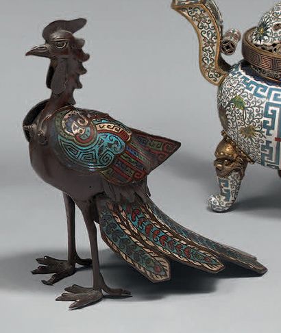 JAPON - Époque MEIJI (1868-1912).
Phénix...