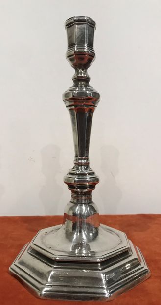 Silver torch, the octagonal base, the shaft...