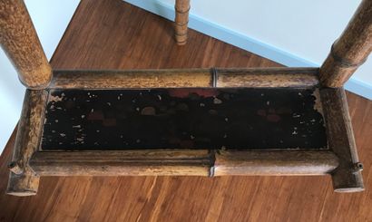Bamboo easel, lacquered shelf in the Japanese...