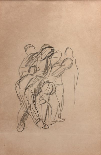 Jean-Louis FORAIN (1852-1931) :
LES ARPENTEURS.
Pencil,...