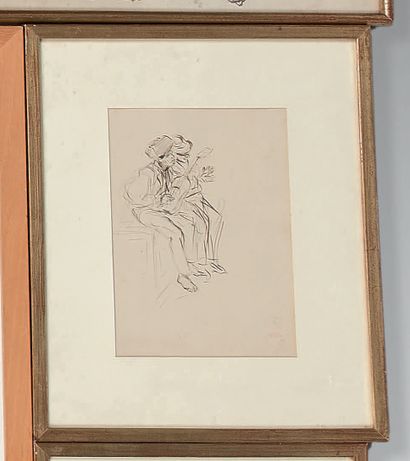 Alfred DEHODENCQ (1822-1882) :
TWO MUSICIANS,...