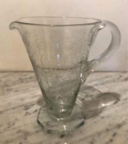 Partie de service de verres en cristal à...