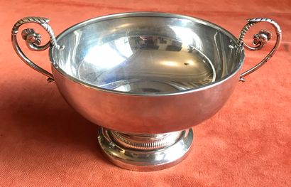 A plain silver (950) wedding cup on a pedestal...