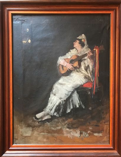 Benito BELLI (act. 1870-1899): WOMAN WITH...