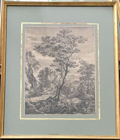 Set composed of : 

- an engraving in black...