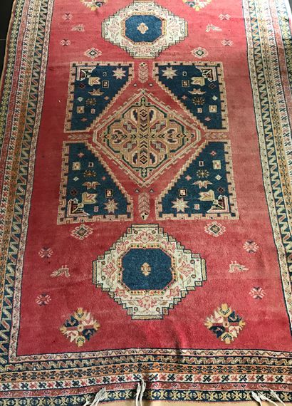 Wool carpet decorated in the Caucasus style...