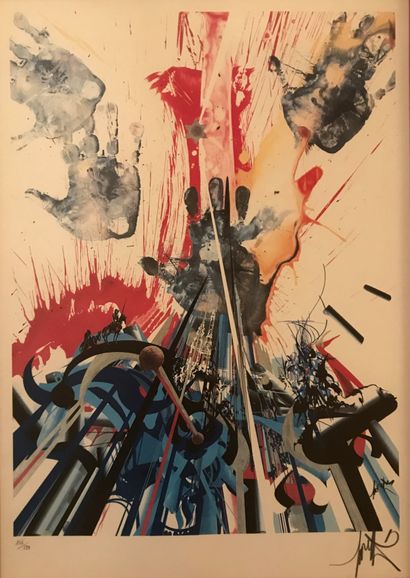 20th century FRENCH SCHOOL: FUTURIST COMPOSITION.

Lithograph...