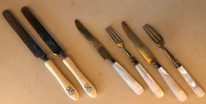Set including seventeen forks and thirteen...