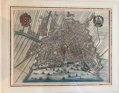 An old color-enhanced print of a 1613 engraving...