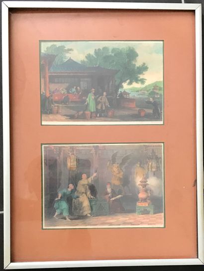 Lot composed of : 

- a reproduction of a...
