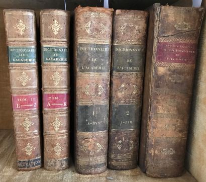 Two volumes Dictionnaire de l'Académie françoise,...