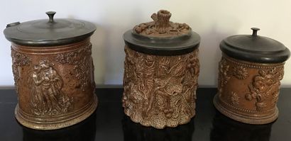 Three tobacco jars in 