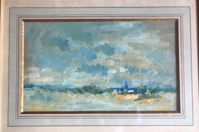 A. GENDREAU (20th century): LANDSCAPE.

Gouache,...