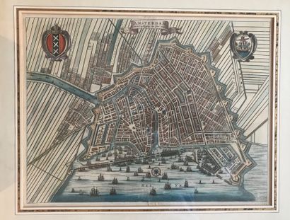 An old color-enhanced print of a 1613 engraving...