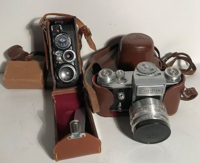 Camera brand CONTAX FB and a camera EUMIG...