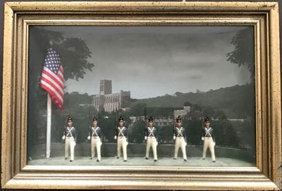 Lot: 

- Diorama depicting six cadets in...
