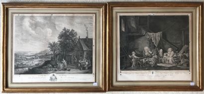 Pair of black engravings:

- IXth VUE DE...
