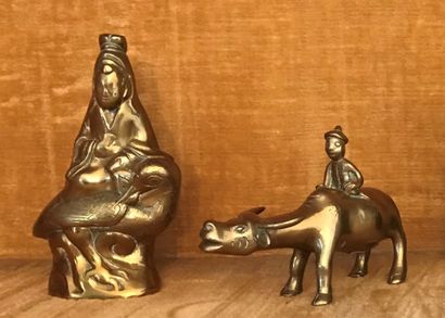 Two bronze statuettes from the Far East:...