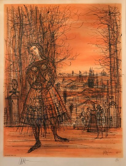 After Jean CARZOU (1907-2000): ANIMATED SCENE...