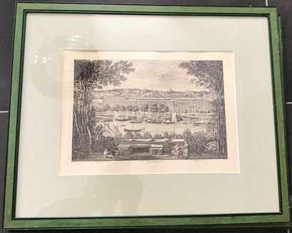 Set of four black engravings: 

- VEDUTA...
