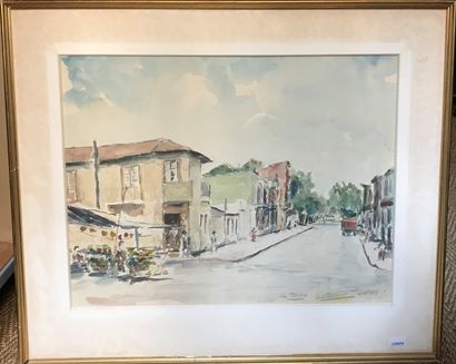 MODERN school: A STREET, LA BOCCA.

Watercolour...
