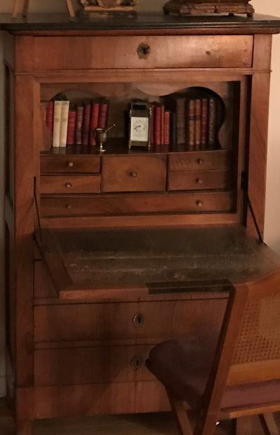 Fruitwood secretary with one drawer, one...