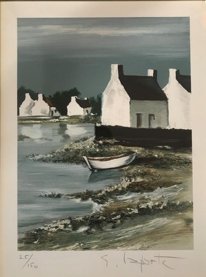 Georges LAPORTE (1926-2000): BRETON HOUSES.

Two...