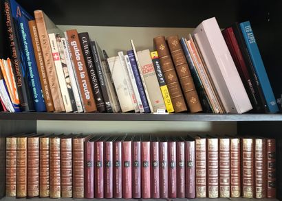 Set of bound books, some in modern serie...