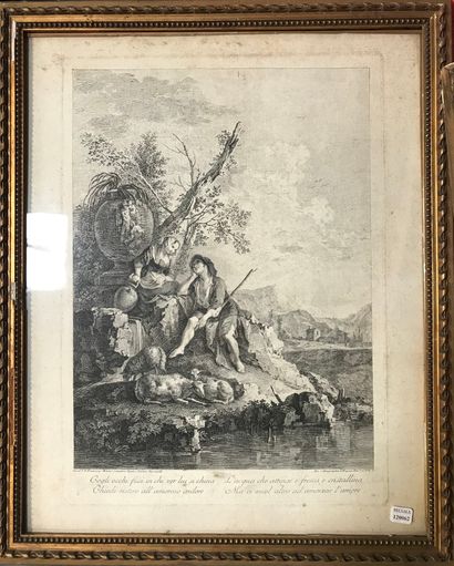 
Lot de gravures : 

- paire de gravures...