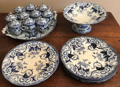 Part of service in earthenware of Creil and...