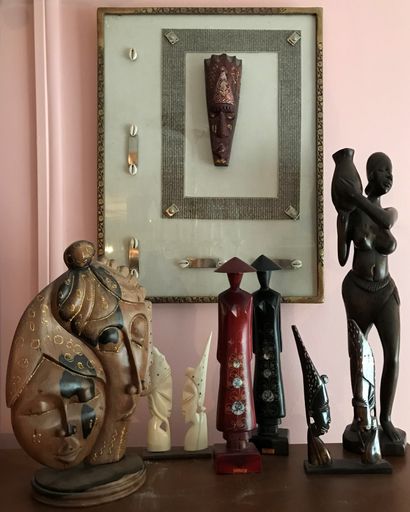 Ensemble de pièces décoratives africaines...
