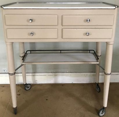 Meuble de cabinet médical en tôle laquée...