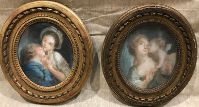 Dans le goût de GREUZE : COUPLE GALANT -...