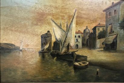 Henri OLIVE DES MARTIGUES (XIX-XX) : PORT...