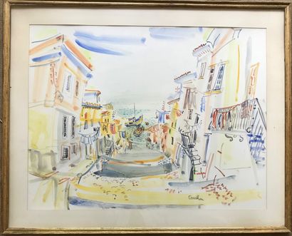 Tony TORRILHON (né en 1931) : RUE EN BORD...
