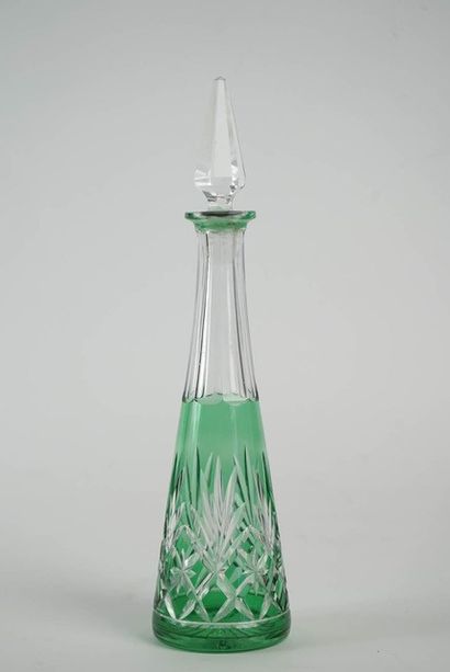 Petite carafe tronconique en cristal de Saint...
