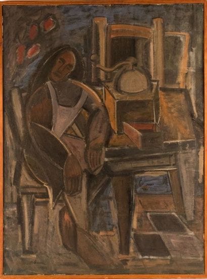Armand BOUVIER (1913-1997) : FEMME ACCOUDÉE...