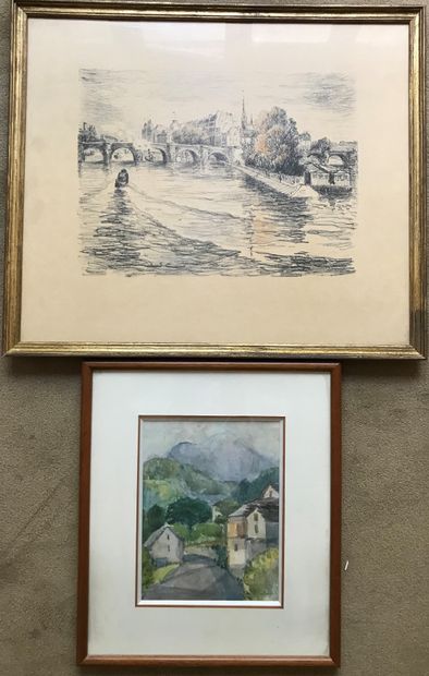 Renée GRATIOULET (1910-2007) : VILLAGE DE...