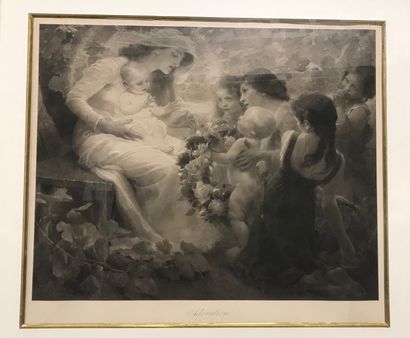 D’après Fr. DVORAK : ADORATION. 

Gravure...