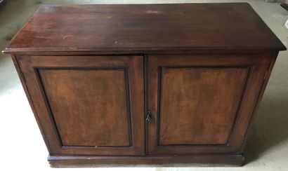 Buffet bas en bois naturel teinté acajou,...