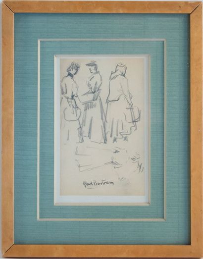 Abel BERTRAM (1871-1954) : TROIS FEMMES PORTANT...