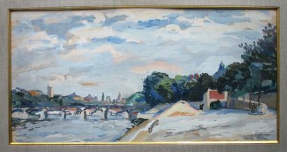 Louis Adolphe RIOU (1893-1958) : LE PONT...