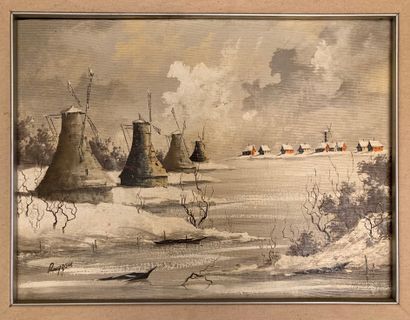 Arnold RUYGENS (XXe siècle) : PAYSAGE DE...