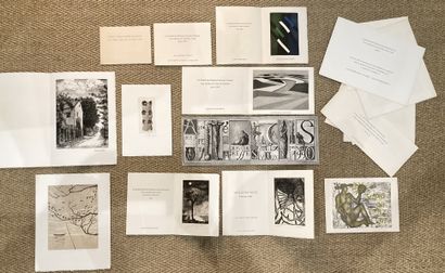 Lot de cartes de vœux d'artistes.