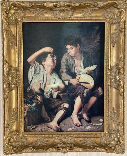 Reproduction sur toile : LES MANGEURS DE...