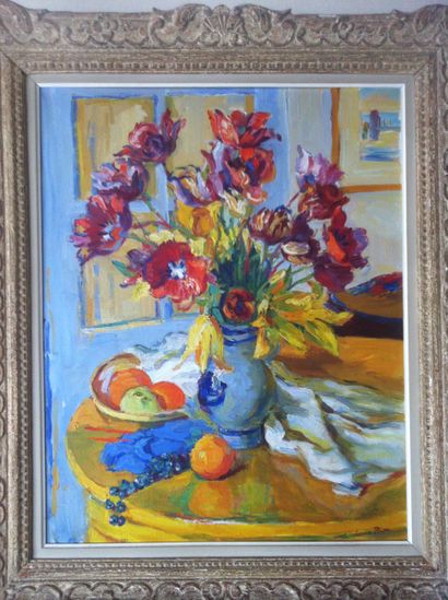 Louis Adolphe RIOU (1893-1958) : VASE DE...