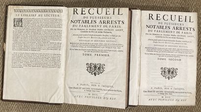 Two volumes : Recueil de plusieurs notables...