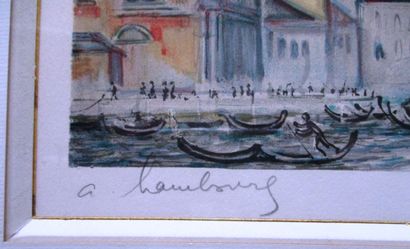 André HAMBOURG (1909-1999) : VUE DE VENISE....